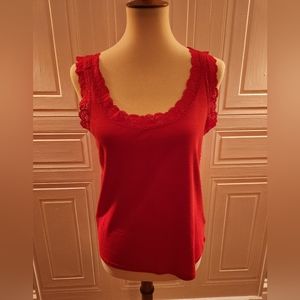 Set of Two Chaps laced trim camis